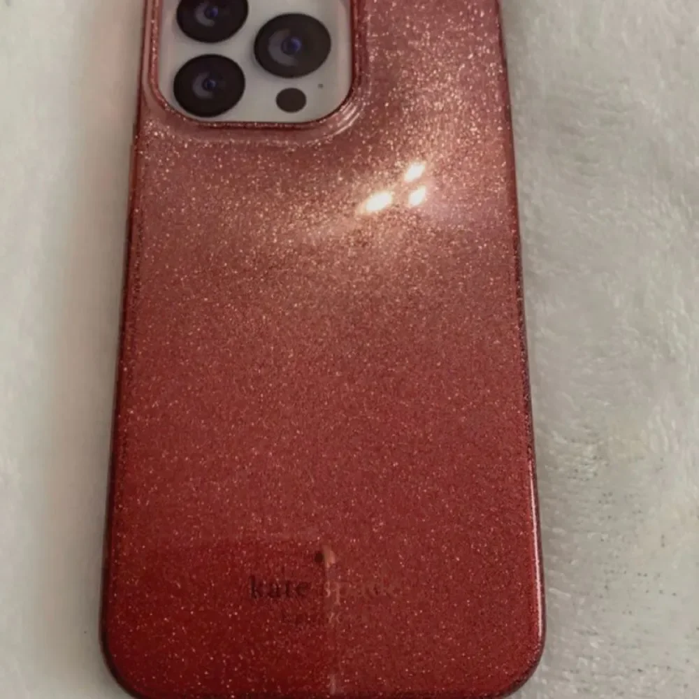 Kate Spade magenta ombré Glitter Case for Apple iPhone 13 Pro